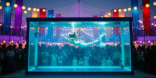 Mermaid Pool Installations
 Integrate the container pool beside Mermaid setups to extend the aquatic experience ideal for adventure parks, leisure hubs, and destination resorts.